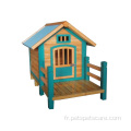 Maison de compagnie colorée en bois et accessoires lit de chien en bois lit de chat lit pour animaux de compagnie